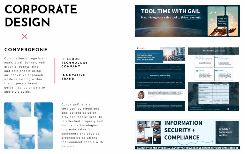Converge One Corporate Design Portfolio Images